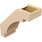 Ekena Millwork 5-inch W x 12-inch D x 12-inch H Merced Rough Cedar Woodgrain TimberThane Knee Brace, Primed BRCUR05X12X12MRCRCPR - alternate 2